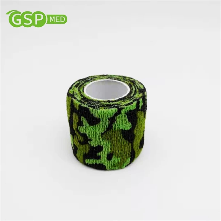 5cm*4.5m Cheap Wholesale 35g Non-woven Camouflage Cohesive Bandage