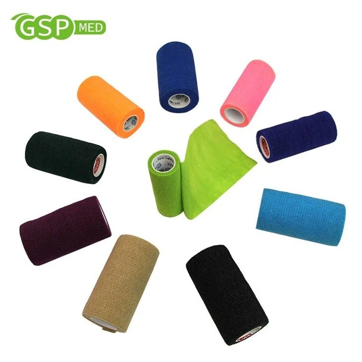 Non-woven Waterproof Cohesive Bandage With Latex For Horse